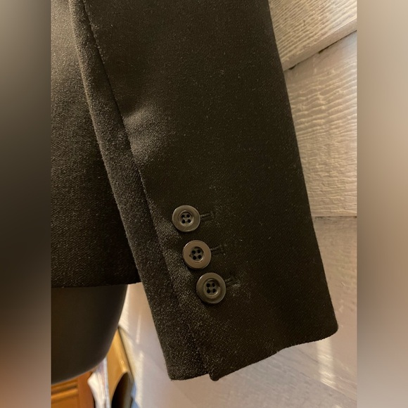 Anne Klein Size 6 Black Wool Blend Jacket w/ Topstitching NWOT - Picture 4 of 7